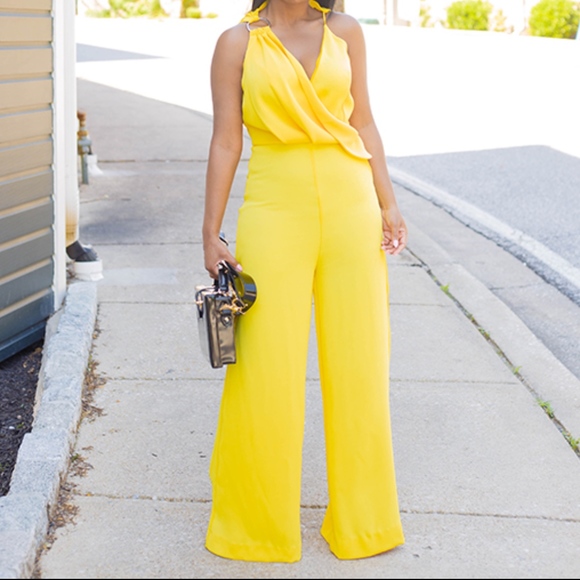 yellow jumpsuits